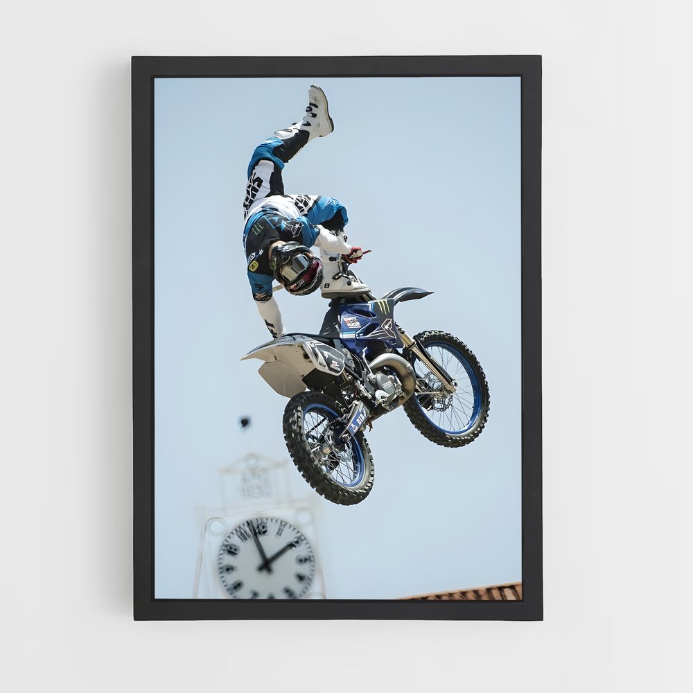 Poster Moto Volante – affiche Motocross freestyle (vue 2)